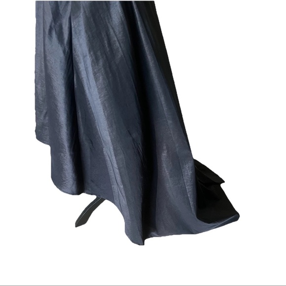 B Smart Prom Dress Size 1/2 Hi Low Sheer Gold Rhinestone Beaded Hoco Evening Y2K - Picture 3 of 7